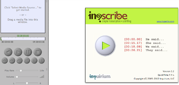 transcribe use inqscribe